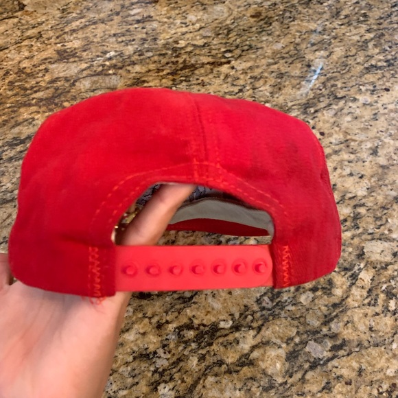 Vintage 90s 1997 Red Looney Tunes USPS bugs bunny Taz SnapBack Dad Hat - Picture 2 of 7